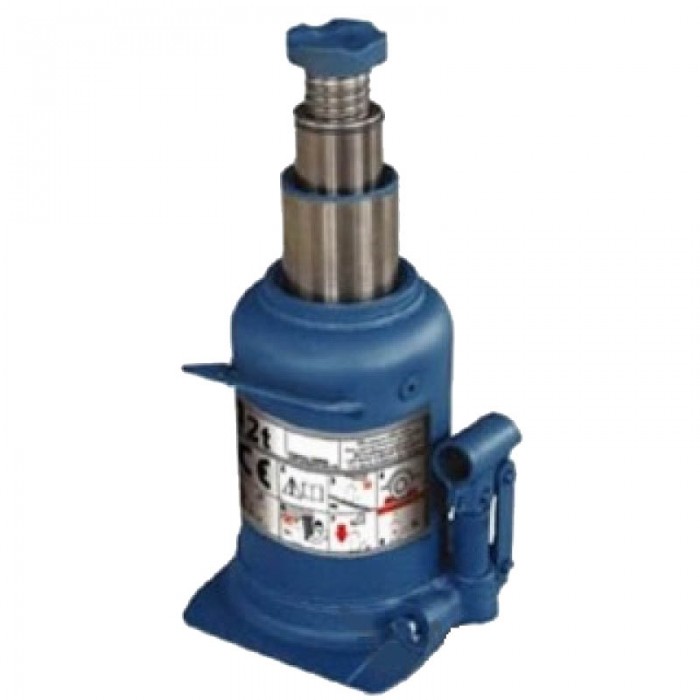 Домкрат бутылочный профессиональный двухштоковый 12т 240-590 мм TH812001 TORIN