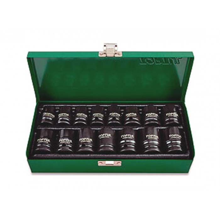 Набор головок ударных 1/2 10-24мм 15ед. Toptul GDAD1501
