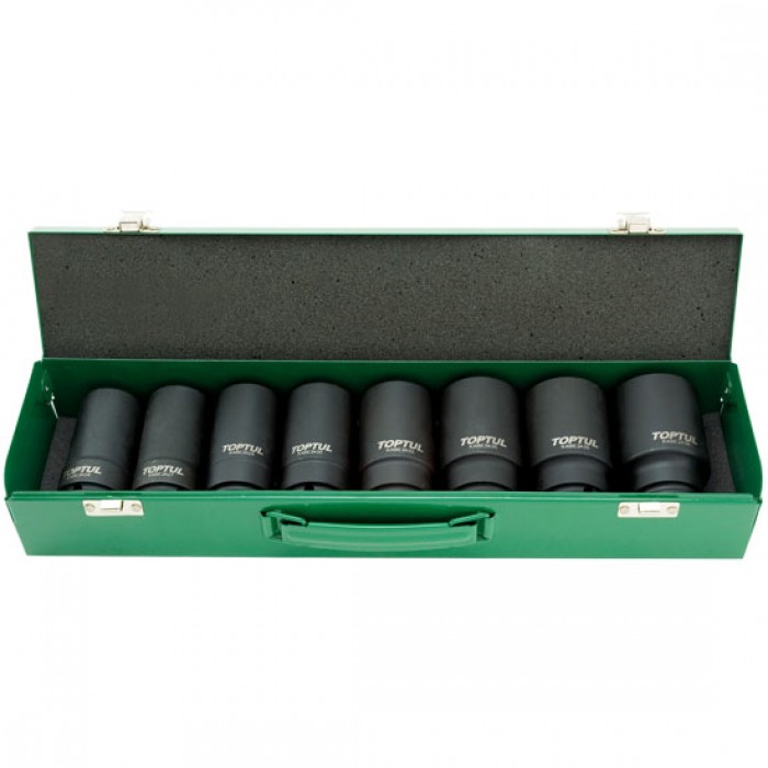 Набор головок ударных длинных 3/4 26-38мм 8ед. Toptul GDAD0802