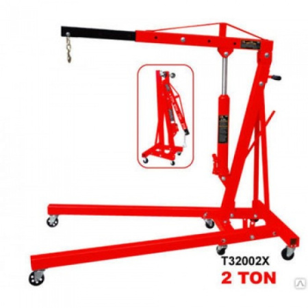 Кран подкатной гидравлический складной 2т T32002X TORIN