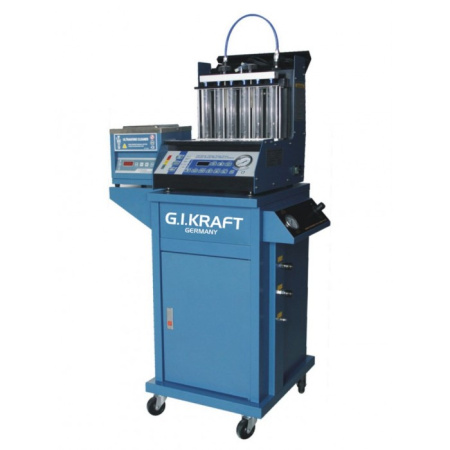 Установка для диагностики и чистки форсунок (6 форсунок, тележка, ультразвуковая ванна с таймером) G.I. KRAFT GI19114