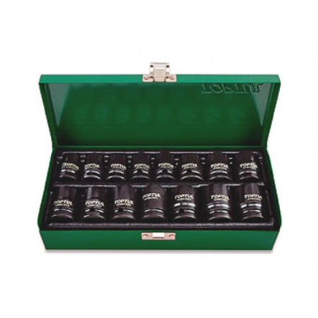 Набор головок ударных 1/2 10-24мм 15ед. Toptul GDAD1501