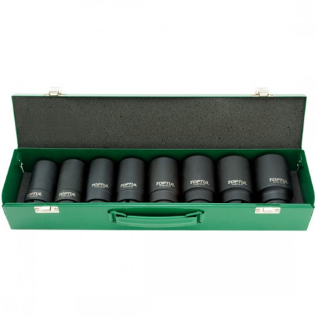 Набор головок ударных длинных 3/4 26-38мм 8ед. Toptul GDAD0802