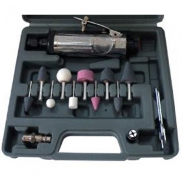 Зачистная машинка пневматическая с комплектом шлифовальных камней AIRKRAFT  TP-201K