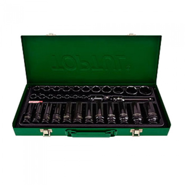 Набор головок ударных 1/2 8-32мм 32ед. короткие+длинные GDAD3201 TOPTUL