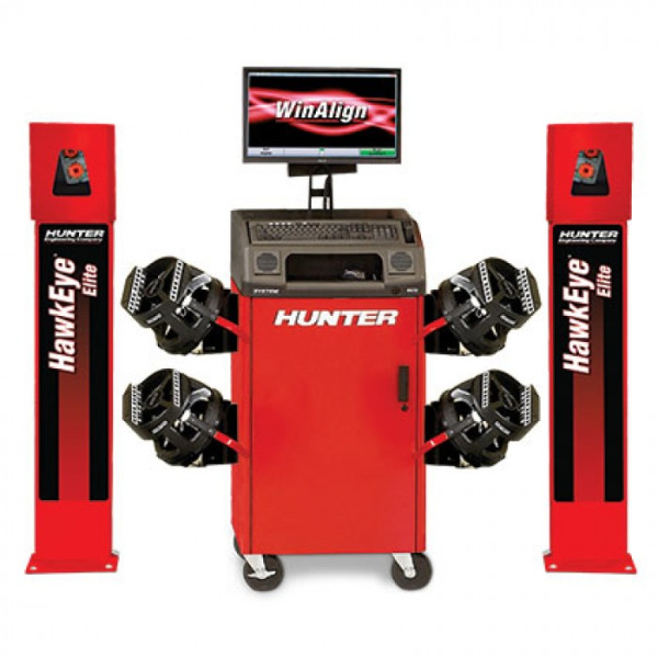 Стенд для РУУК HawkEye ELITE, технология 3-D, 4-х камерный проезд насковозь, ПО WinAlign HUNTER WA360E+HE421DT3E